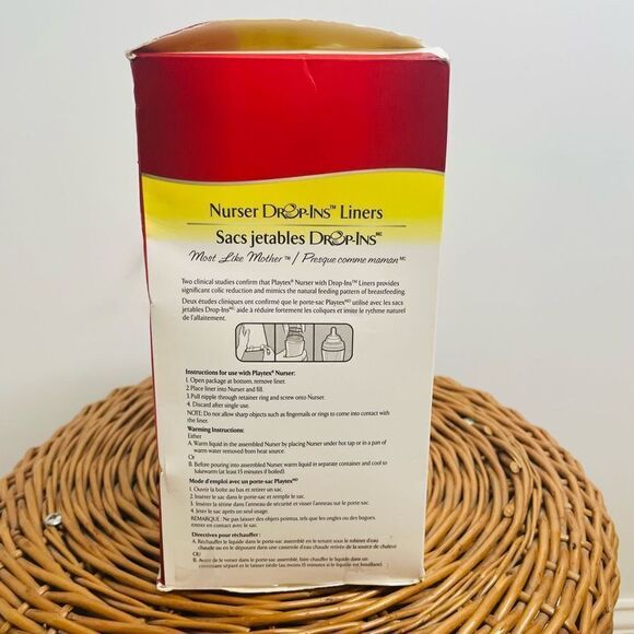 Playtex Nurser Drop-Ins Bottle 8-10 oz 100 Liners Open Box HTF Baby Drink - Picture 3 of 8